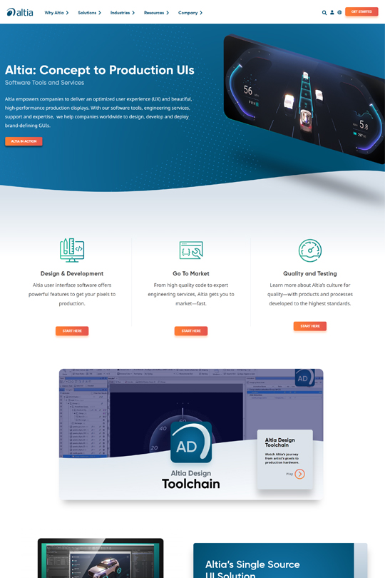 Altia Website Redesign